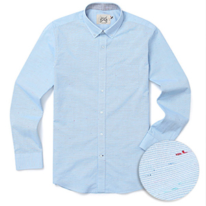 [젠틀안트 셔츠]컬러풀 네프 버튼다운 카라 라이트블루 셔츠 